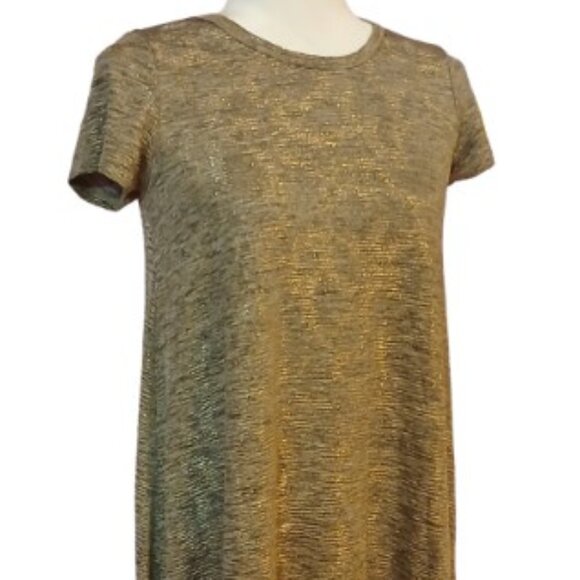 LuLaRoe Gold A-Line Midi Dress - Size 12 – Effortless Everyday Glow - Picture 3 of 5